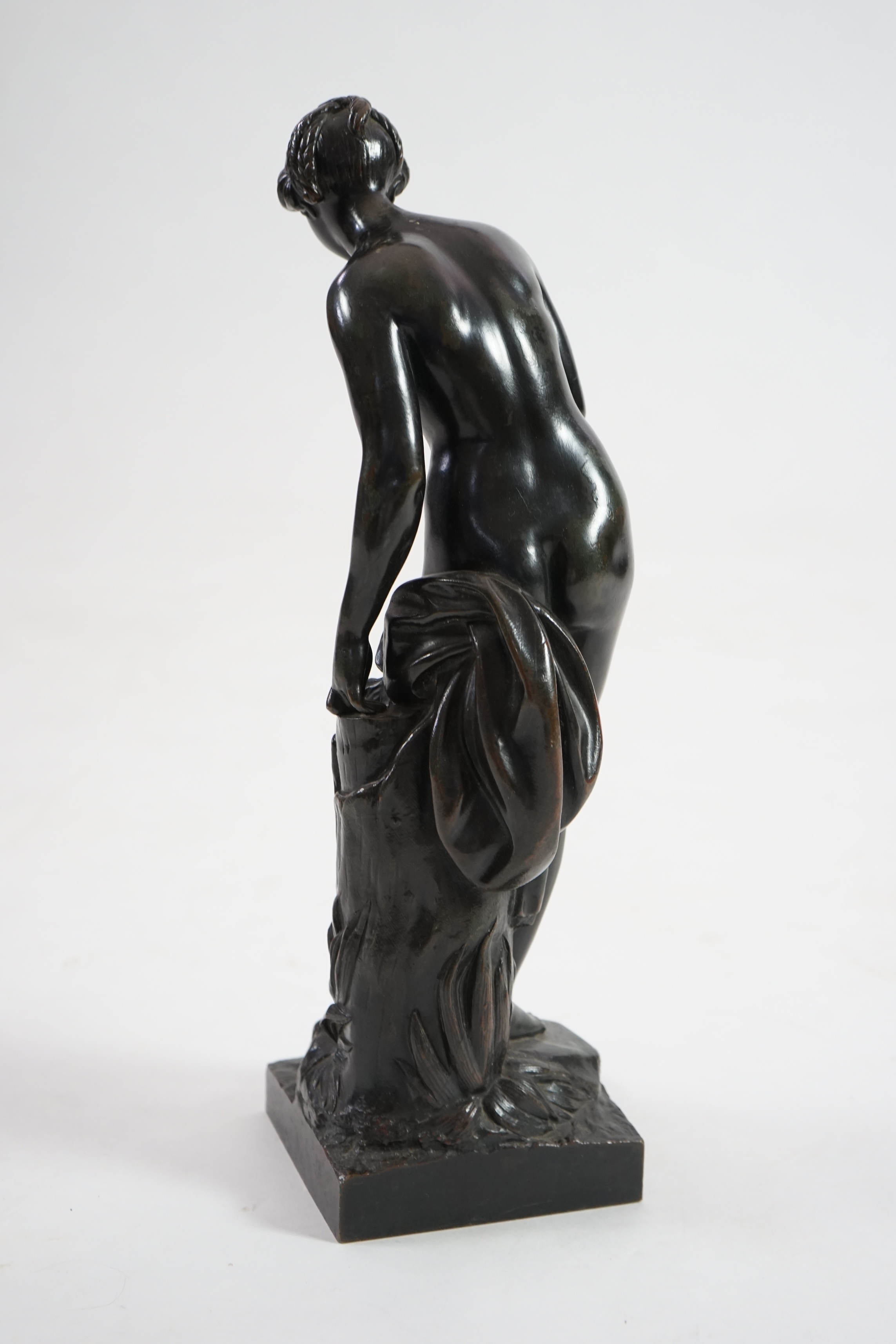 After Étienne-Maurice Falconet (1716-1791), a late 19th century bronze figure of Venus au bain